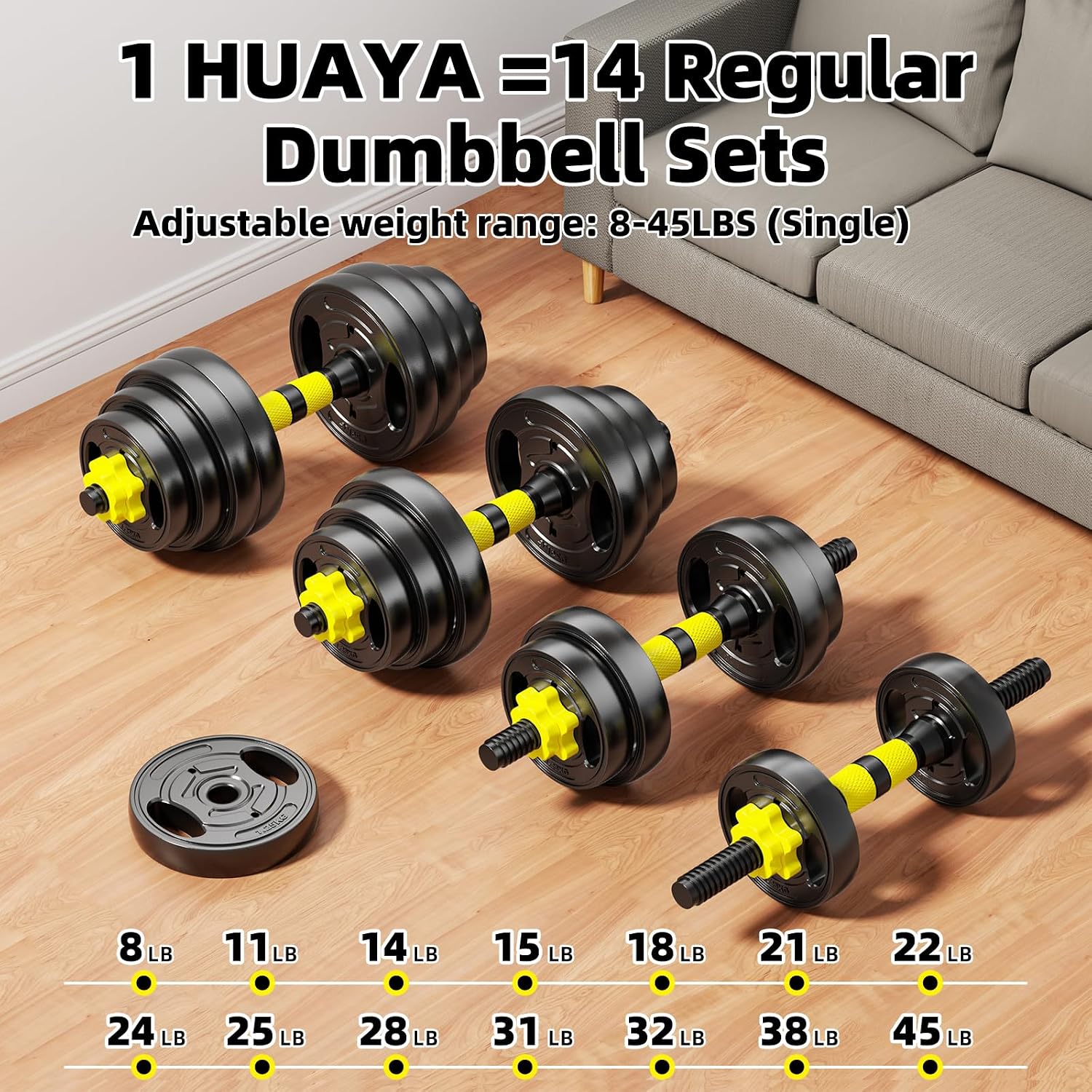 Adjustable Dumbbell Set, 10-90 - Dumbbell Set review and price