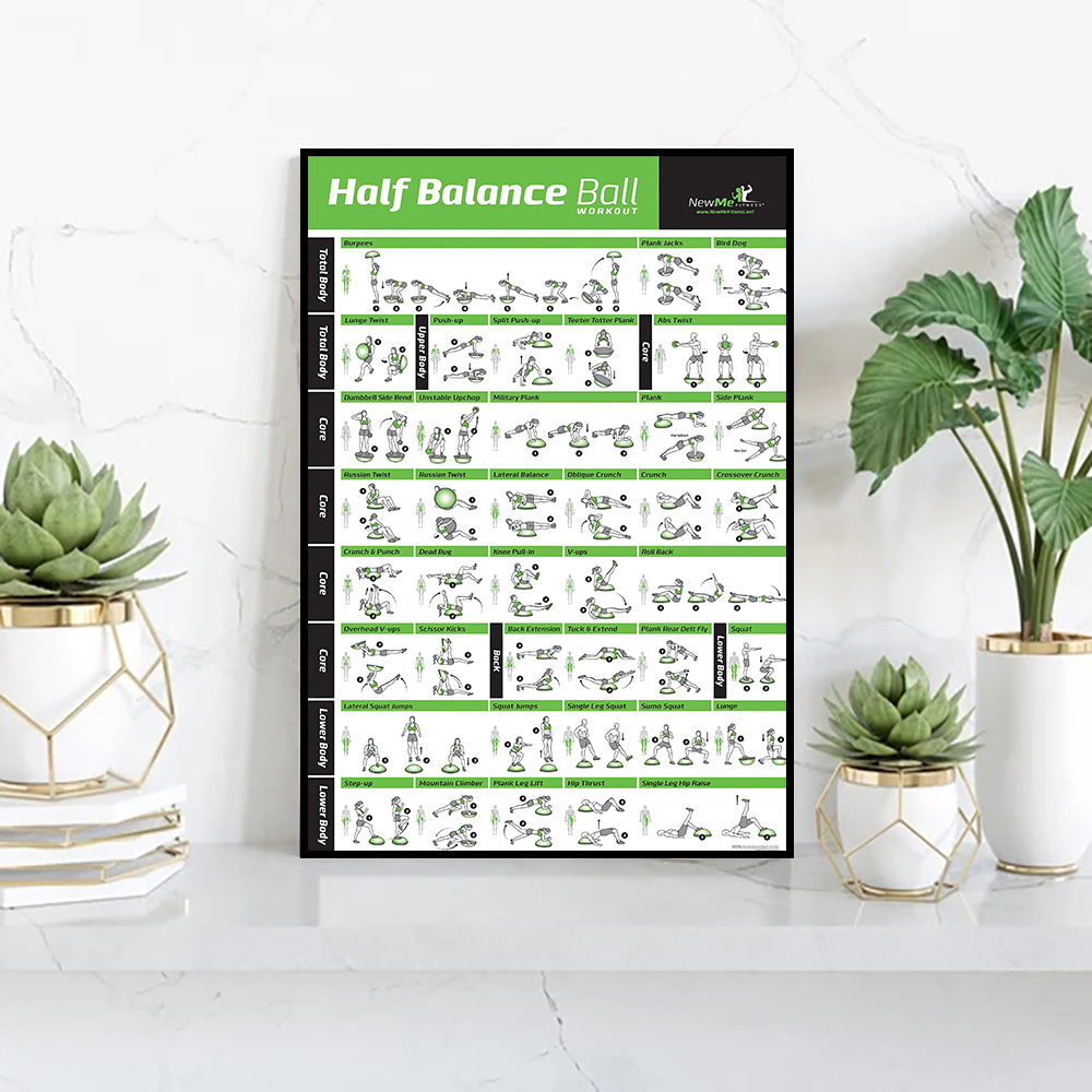 Pilates Training Chart Canvas  - Sports Equipment Poster review and price