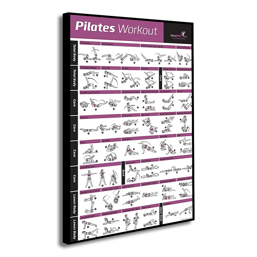 Pilates Training Chart Canvas  - Sports Equipment Poster review and price